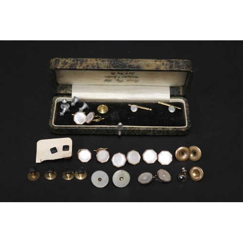 Assortment of cufflinks and studs