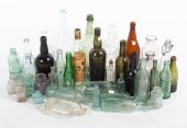 ASSORTMENT OF EARLY GLASS BOTT