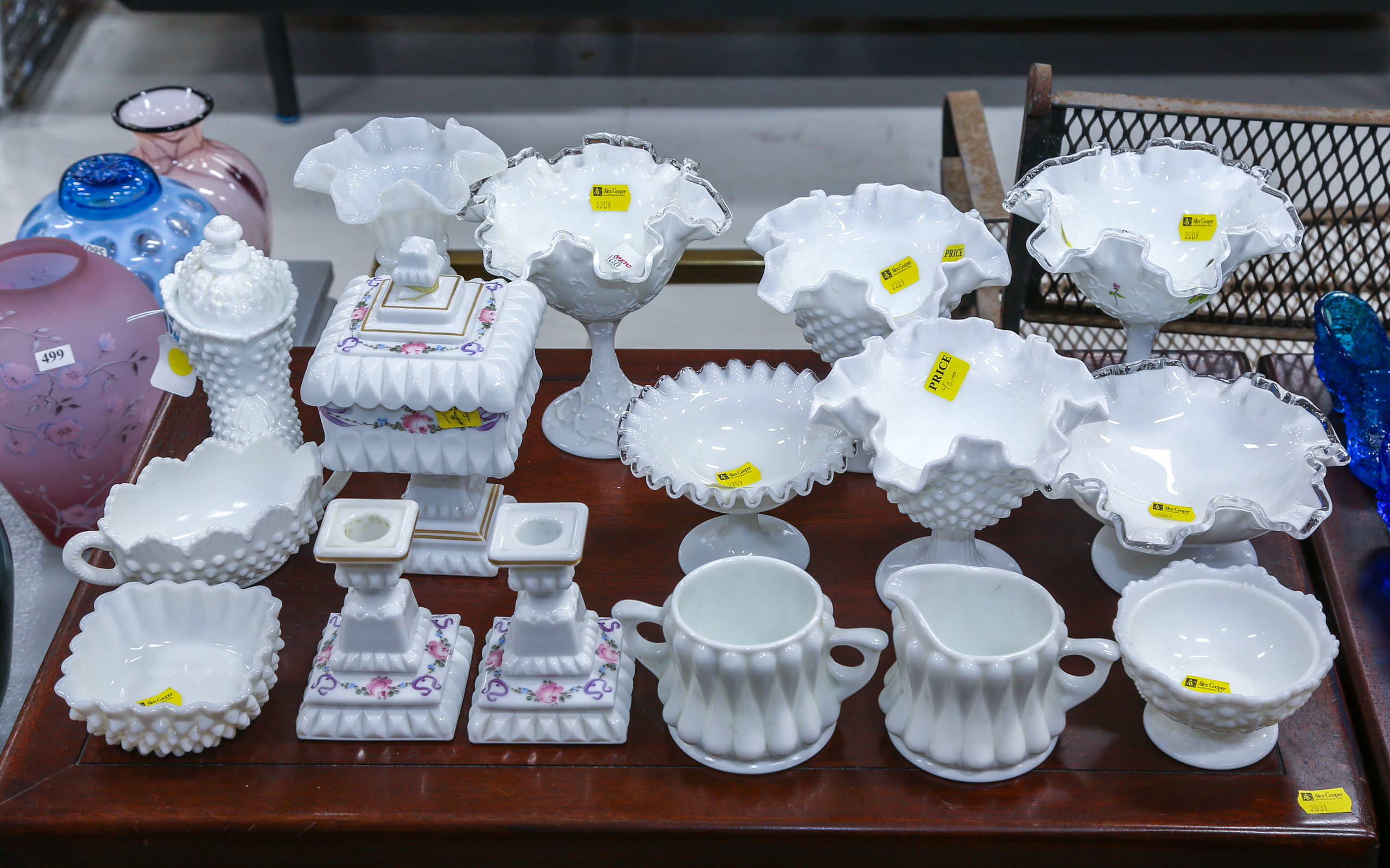 ASSORTMENT OF FENTON ART GLASS