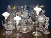 ASSORTMENT OF GLASS TABLE ARTI