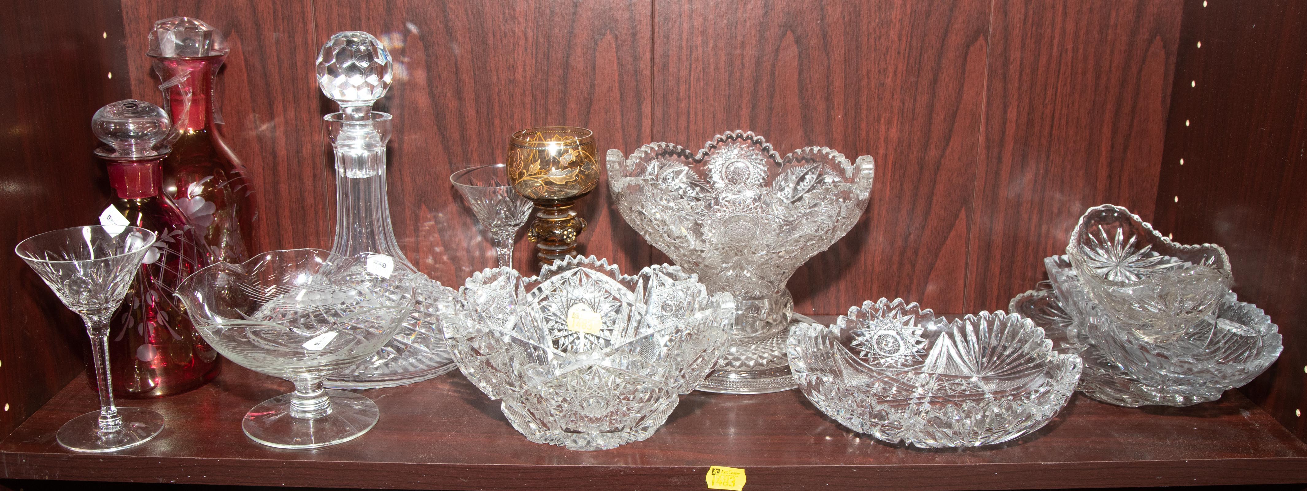 ASSORTMENT OF GLASSWARE Including