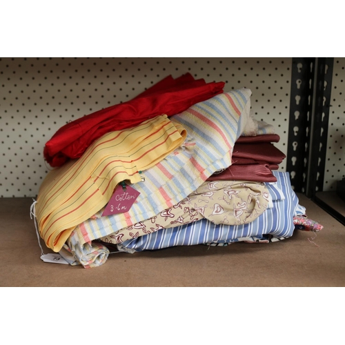 Assortment of material remnants,
