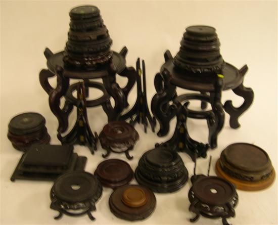 Assortment of Oriental wooden