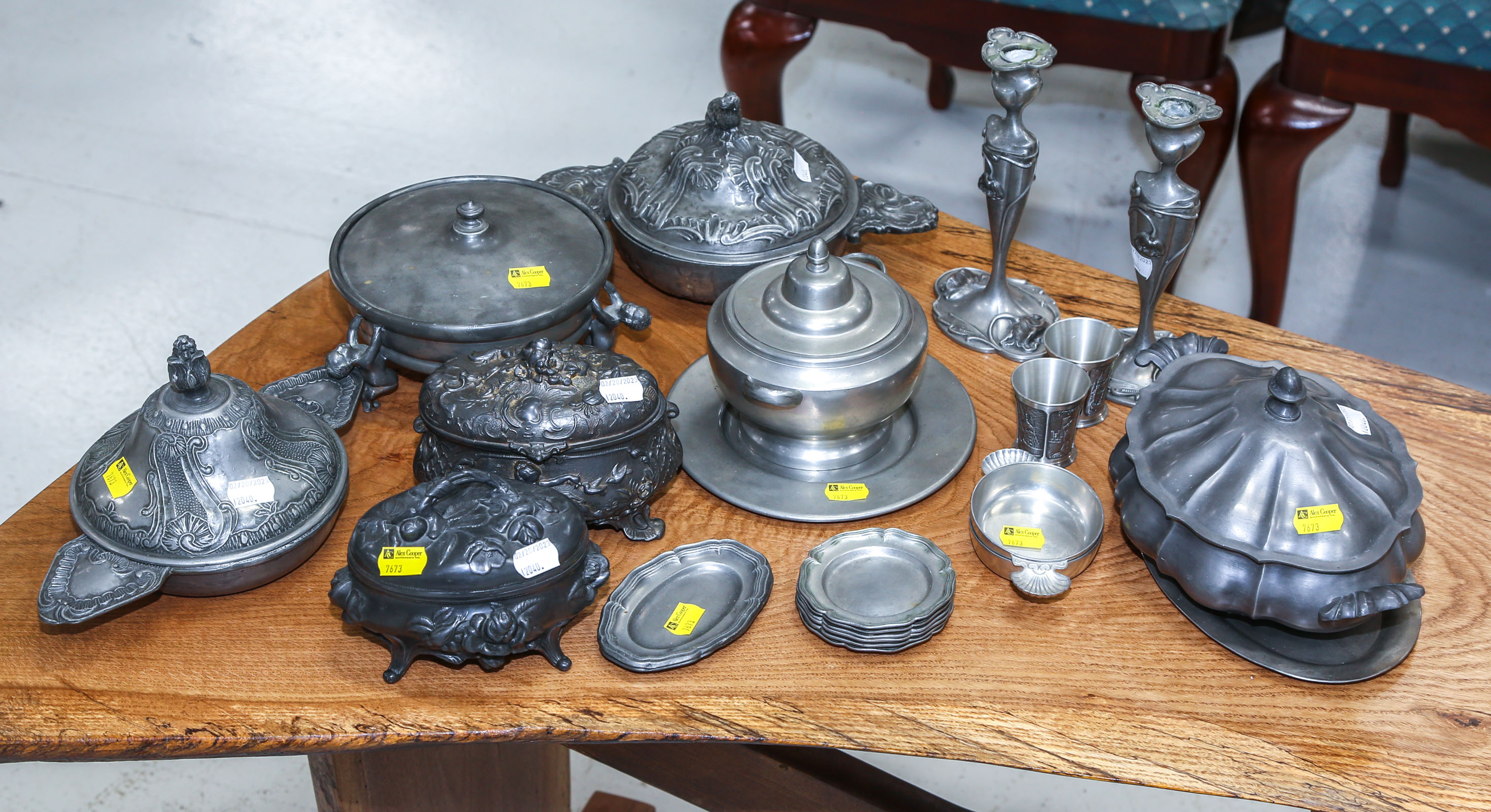 ASSORTMENT OF PEWTER & SPELTER