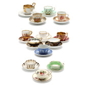 ASSORTMENT OF PORCELAIN TEACUP