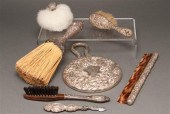 Assortment of repousse silver