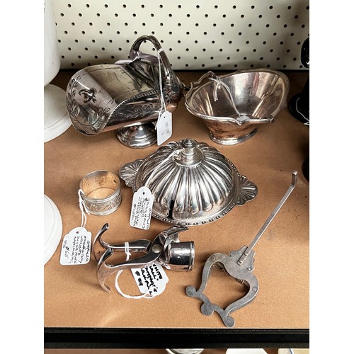 Assortment of silver plate,