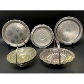 Assortment of silver plate bas