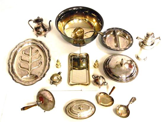 Assortment of silver plate 