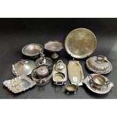 Assortment of silver plate to