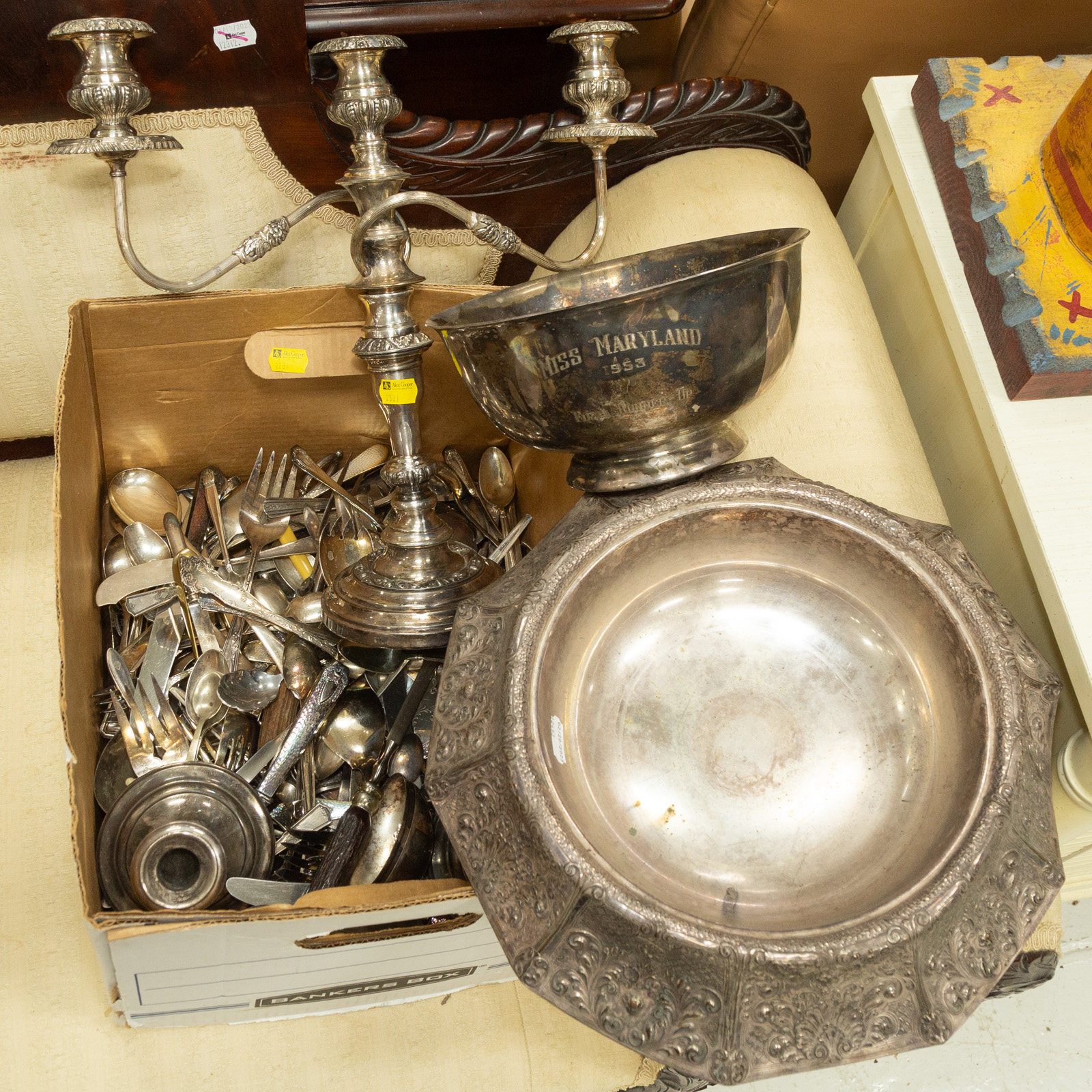 ASSORTMENT OF SILVER PLATED WARE