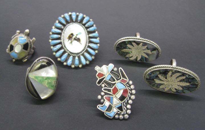 Assortment of Six Navajo and Zuni