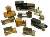 Assortment of tin toys  ten pi