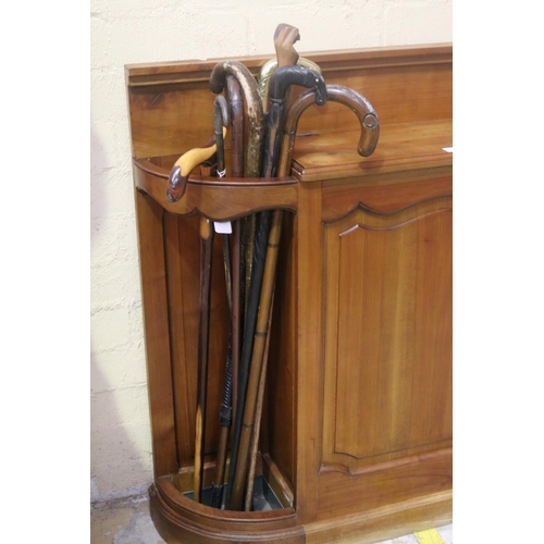 Assortment of walking sticks,