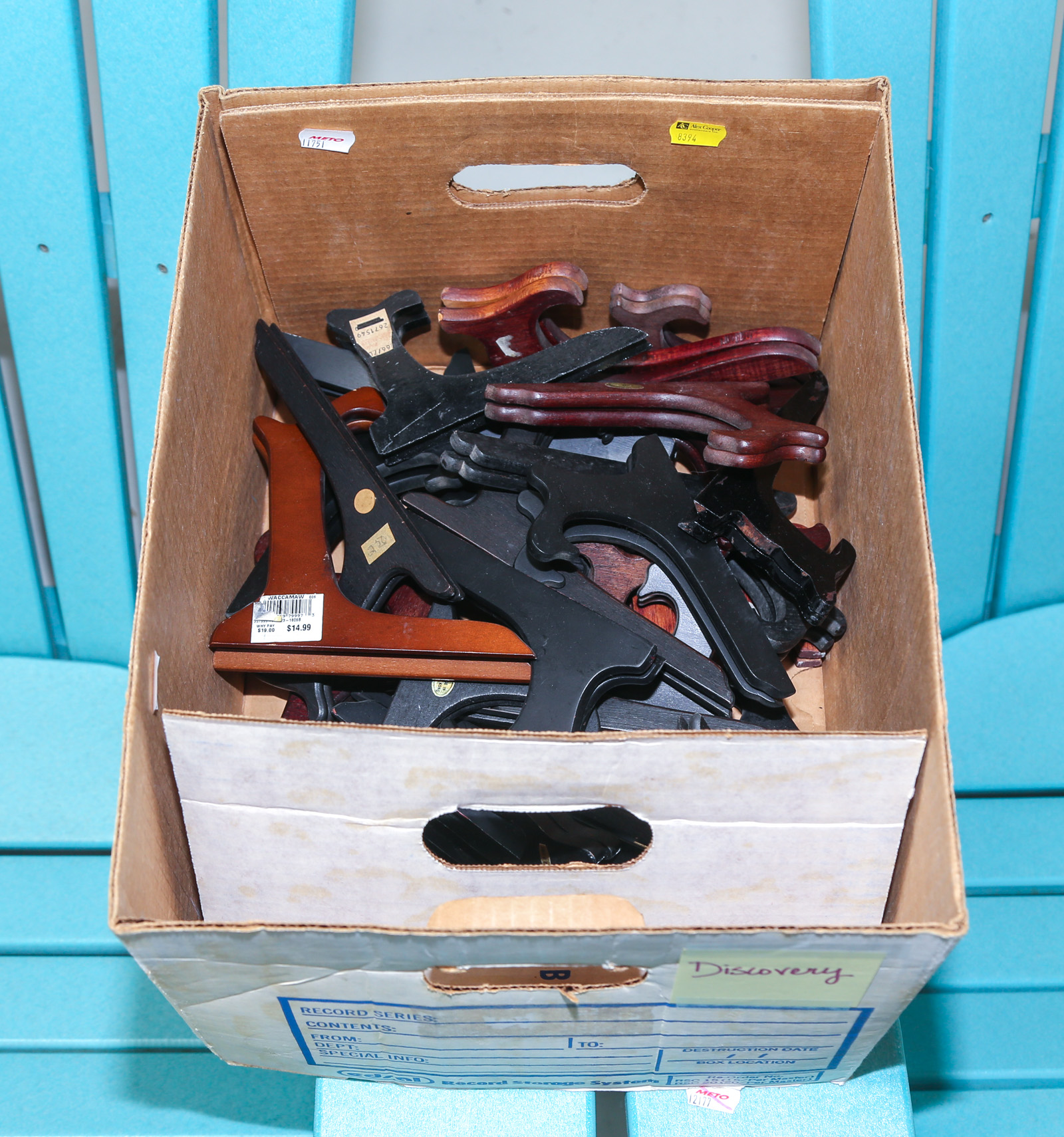 ASSORTMENT OF WOODEN PLATE STANDS