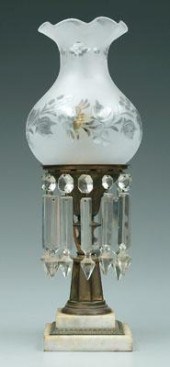 Astral lamp, gilt bronze base