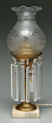 Astral lamp, shade with intagl