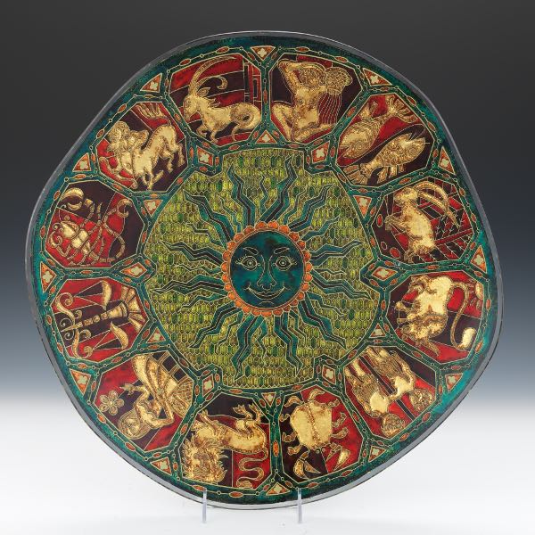 ASTROLOGICAL PLATTER 1 ½" x 18 ?"