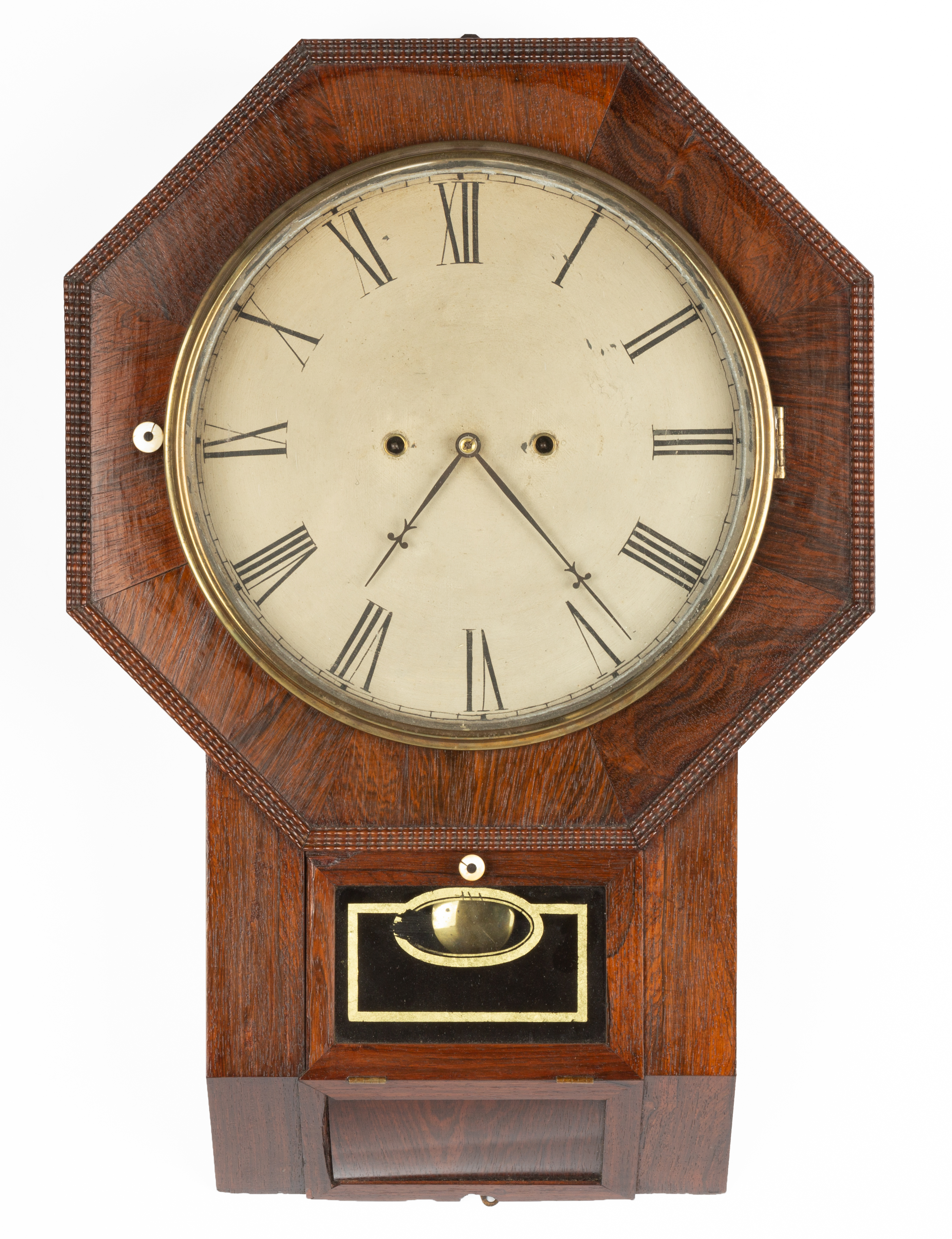ATKINS, WHITING WALL CLOCK 19th
