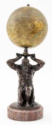 ATLAS HOLDING THE GLOBE BRONZE