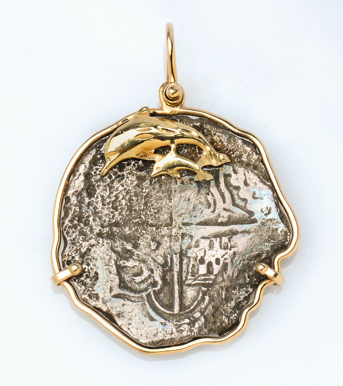 ATOCHA COIN WITH DOLPHIN PENDANT: