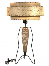 ATOMIC AGE CERAMIC ROCKET LAMP