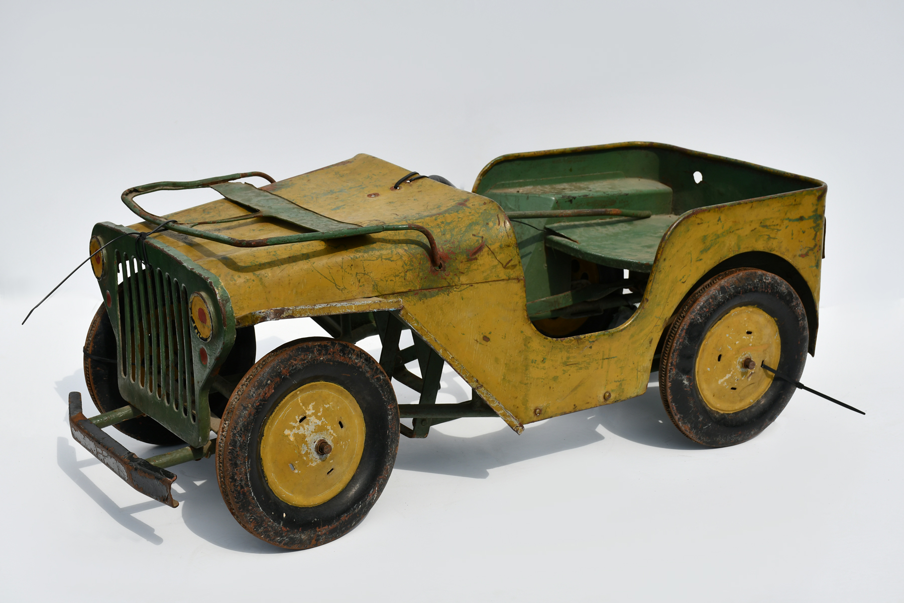 ATOMIC WORKER JEEP PEDAL CAR: