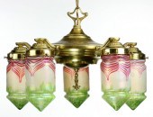 att. Loetz Art Nouveau Chandel