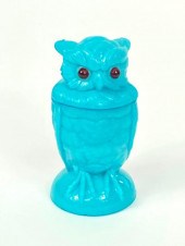 ATTERBURY BLUE OPAQUE PRESSED