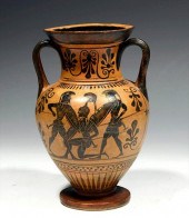 ATTIC BLACK FIGURE AMPHORA, LI