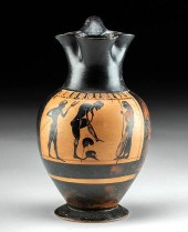 ATTIC BLACK-FIGURE OINOCHOE W/