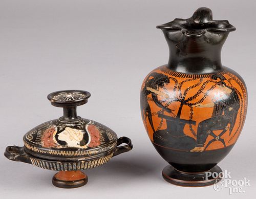 ATTIC POTTERY OINOCHOE WITH A