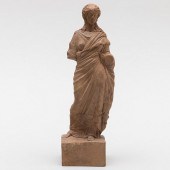 ATTIC TERRACOTTA FIGURE OF A W