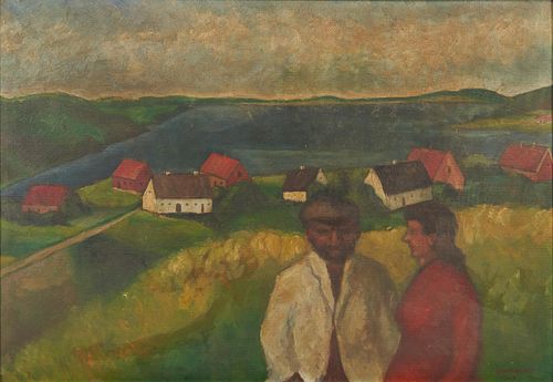 ATTR. ERIK RAADAL O/C PAINTING