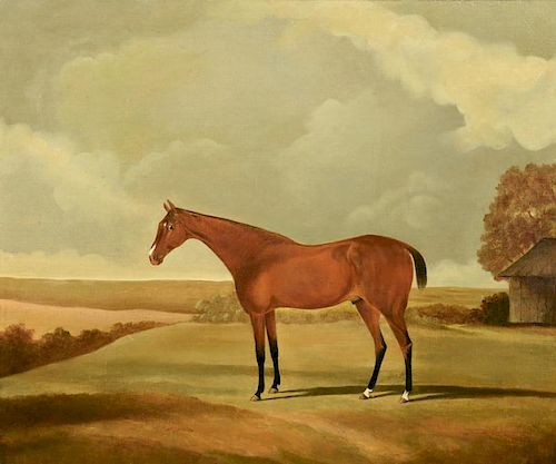 ATTR. HARRY HALL, LARGE PORTRAIT OF