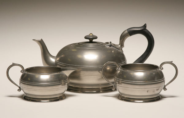 Attractive English pewter tea