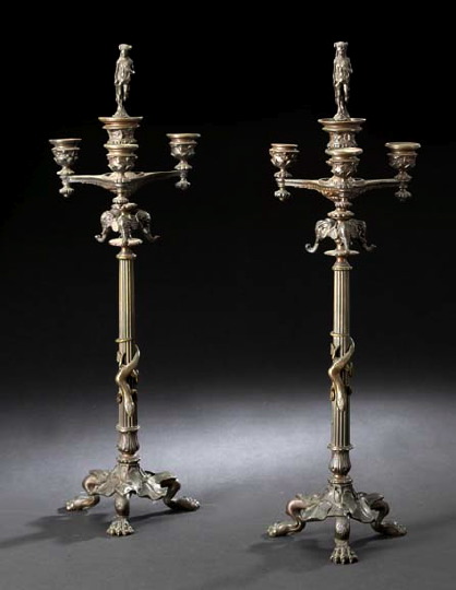 Attractive Pair of French Patinated