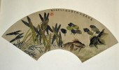 Attrb. Lu Ji Chinese Fan Paint