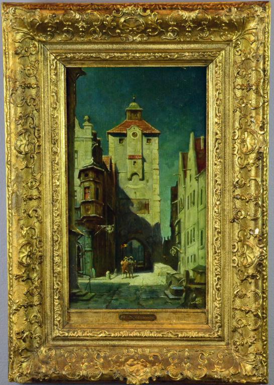 ATTRIBUTED CARL SPITZWEG OIL ON
