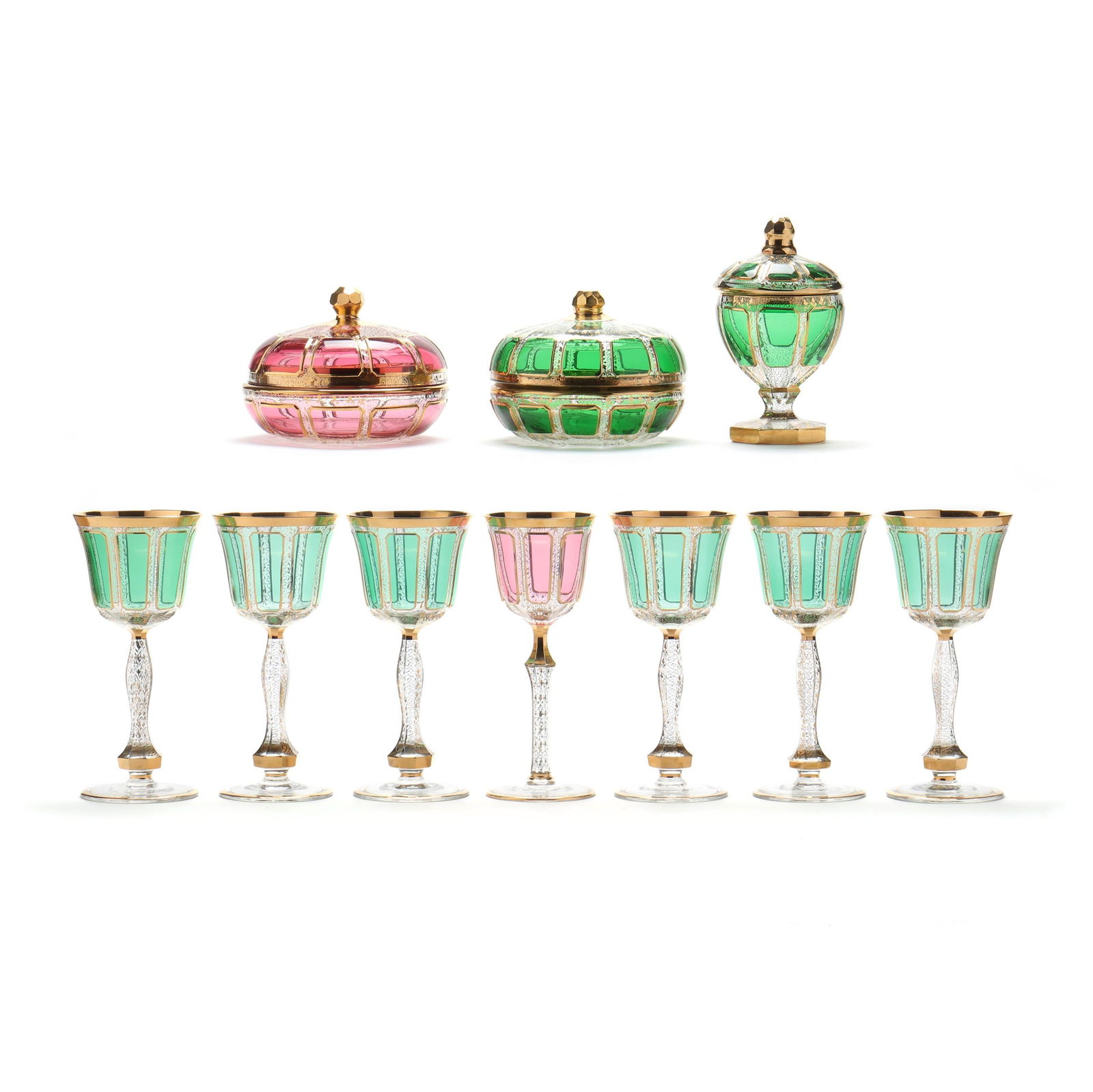 ATTRIBUTED MOSER, SET OF COLORED