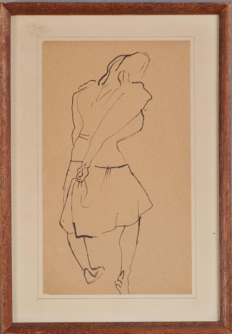 ATTRIBUTED TO BEN SHAHN: FIGURE