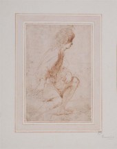 ATTRIBUTED TO GUERCINO: SEATED