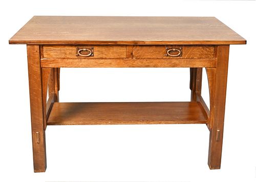 ATTRIBUTED TO GUSTAV STICKLEY OAK