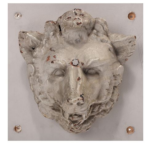 ATTRIBUTED TO J. W. FISKE WOLF HEAD