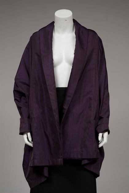 Aubergine silk sharkskin Eskandar