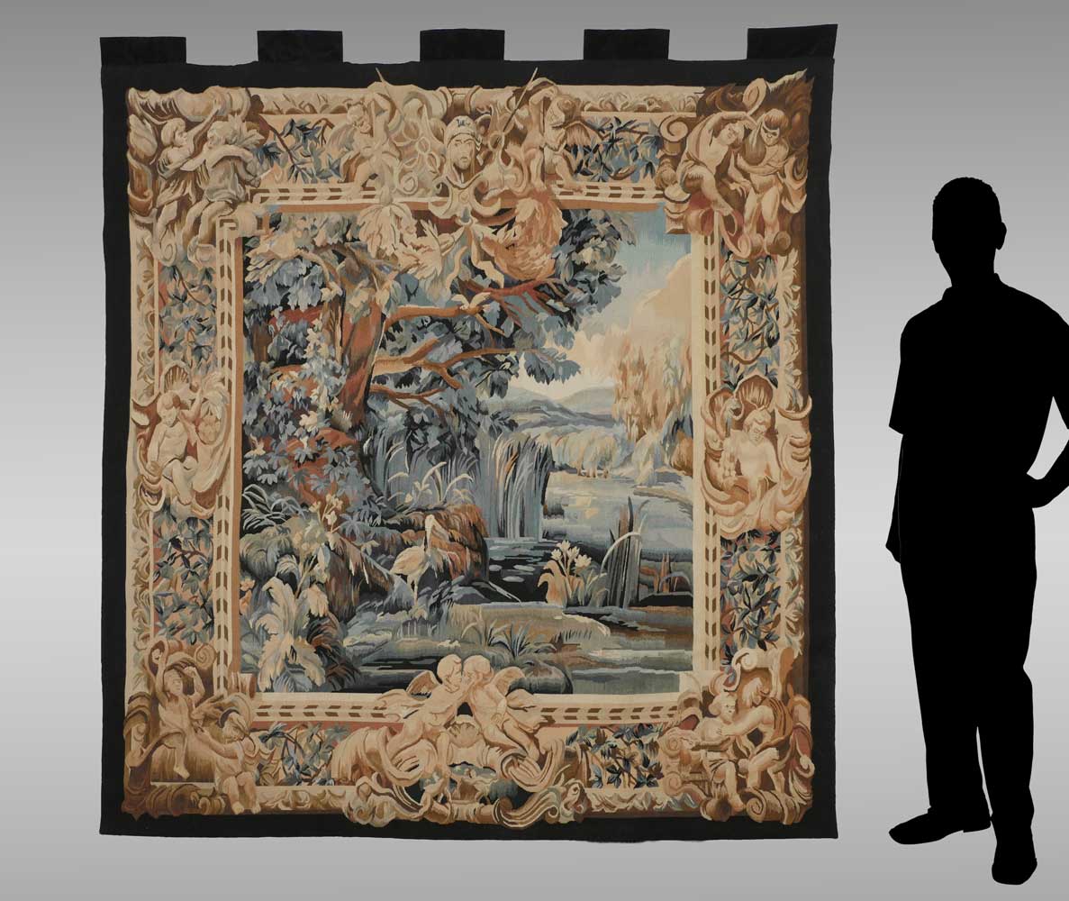 AUBUSSON FIGURAL TAPESTRY: Aubusson