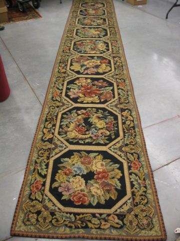 Aubusson Needlepoint Runner florals