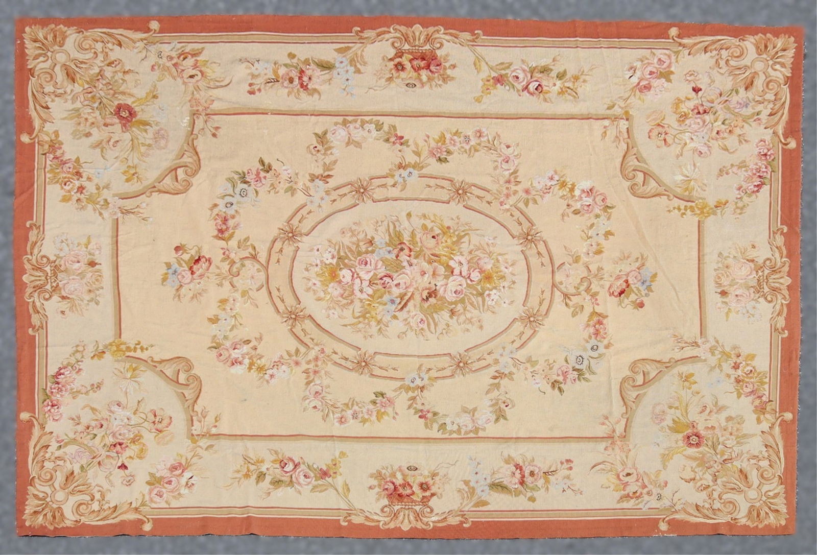 AUBUSSON STYLE NEEDLEPOINT RUG