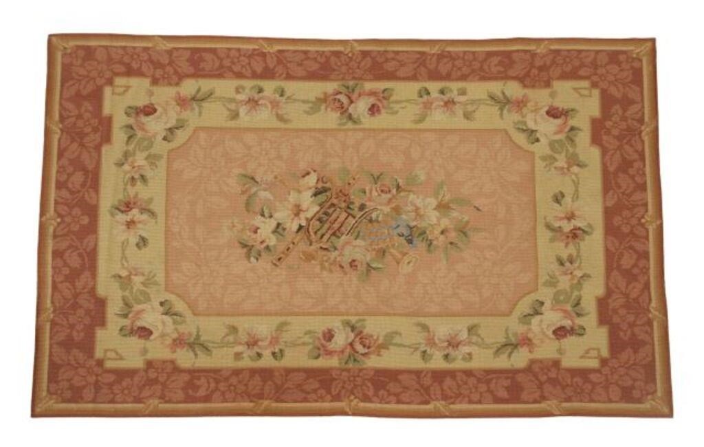 AUBUSSON STYLE WOVEN FLORAL