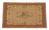 AUBUSSON STYLE WOVEN FLORAL TA